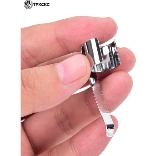 10pcs/lot Silver Stainless Steel Clamp Flashlight Clip Flashlight Mount Holder Pen Clip Wholesale