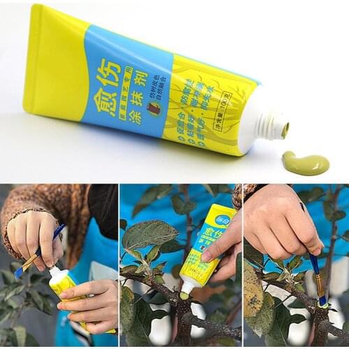 100g Plant Tree Wound Cut Paste Smear Agent Pruning Compound Sealer with Brush Green plant flowers seedl wound healing cream