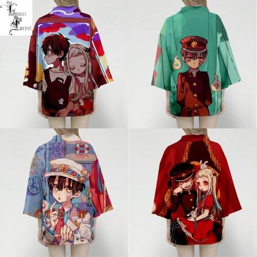 Anime Toilet-Bound Hanako-kun 3D Printing Kimono Haori Yukata Women/Men Fashion Summer Casual Cool Short Sleeve Streetwear