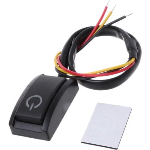 Car Push Button Latching Turn ON OFF Switch DC 12V 200mA 2.4W LED Light Switch