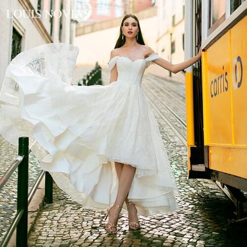 Louis Novias Ball Gown Wedding Dress Fairy Palace Dream Beach Chiffon with Embroidery Backless Sexy Wedding Dress