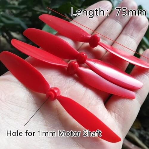 Free Shipping CW CCW 75MM 7.5CM 1mm Hole Props Propellers Blades Fan For Foam Glider Airplane Quadcopter Drone Toys Spare Parts