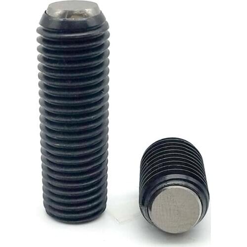 2pcs M16 Allen plane bead positioning screws type ball corner block lock screw support bolt black color 20mm-50mm length