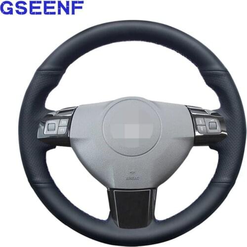 Car Steering Wheel Covers Hand-stitched Black PU Artificial Leather For Opel Astra H Signum Vectra C Vauxhall Holden Astra
