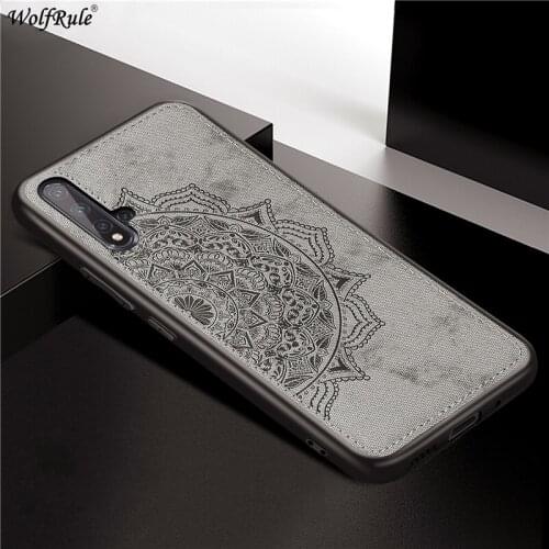 Cover For Huawei Nova 5 Hard Case For Huawei Nova 5 Pro Shcokproof Soft TPU Fabric Texture Cover For Huawei Nova 5 / Nova 5 Pro