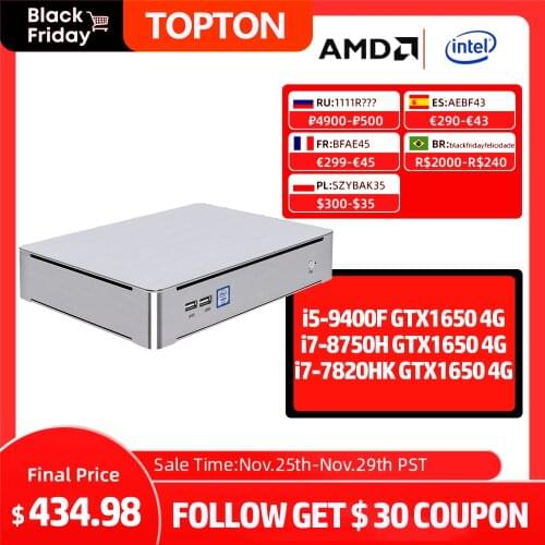 Cheap Gaming Desktop Mini PC Intel Core i7 i5 Xeon D-1581 MSI NVIDIA GTX 1650 Windows 10 Pro Mini Computer DVI HD DP 4K Display