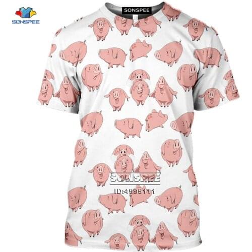 SONSPEE Japanese Anime The Seven Deadly Sins Mens T-shirt Nanatsu no Taizai T shirt 3D Women Casual Hip Hop Shirt Cute Pig Hawk