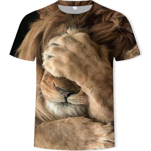 Hot sale3d T-shirt animal Men/Women 3d lion king t shirt digital Print Designed Stylish Summer sports short sleeves Tops Clothin