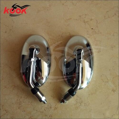 Chrome motorcycle mirrors for Harley Davidson rearview mirror ellipse motorbike side mirror silver custom style moto accessories