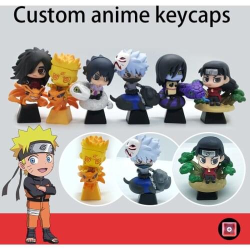 Kawaii Japan Anime PBT Keycaps For Mechanical Keyboard Caps Gaming Setup Gamer Accessories Cherry Mx Cartoon Custom Diy Key Cap