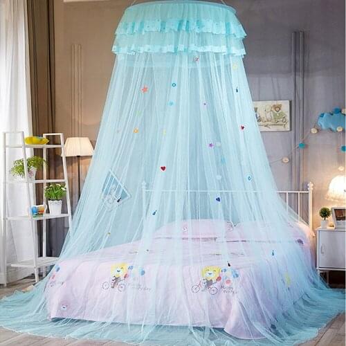 Dome Bed Netting Canopy Dome hanging mosquito net Girls Room Decor Lace Bed Canopy Kids Baby Bedding Easy to Install 4 Colors