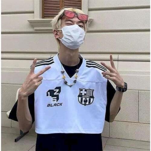 2021 Summer Japan South Korea Street Sports Baseball Fashion Three bars Shoulder Pads All-match Men Women Vest New Casual Trend