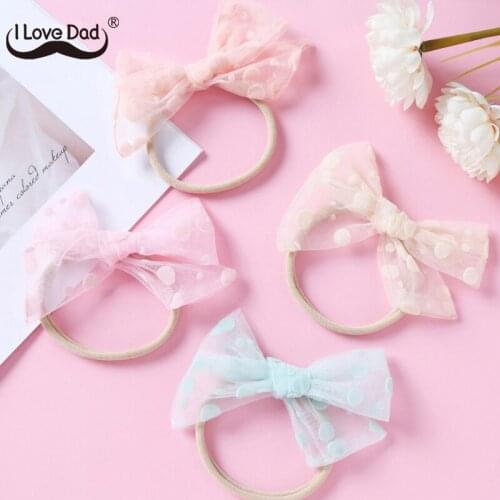 Cute Princess Baby Girl Headband Lace Bow Elastic Toddler Kids Hair Band Newborn Photography Prop Children Hair Accessories