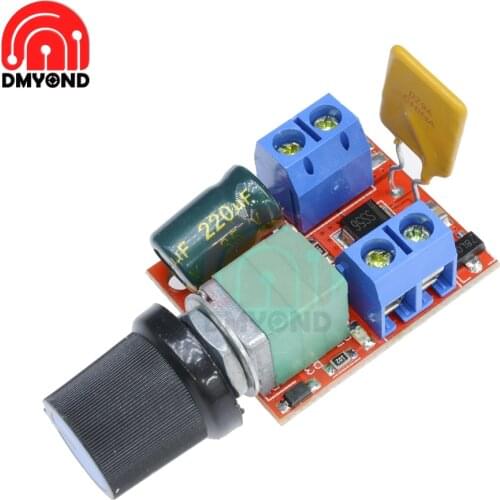 Mini DC Motor PWM Speed Controller DC 3V-35V Control Switch LED Dimmer 5A Board Module 90W High Speed Diy