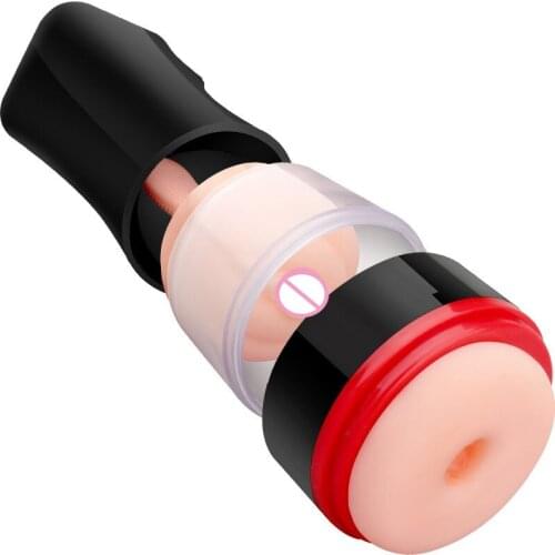 Male Masturbator Deep Throat Blowjob Vibrator Tongue Licking Masturbation Cup Masturbator For Man Pocket Pussy Erotic Toys