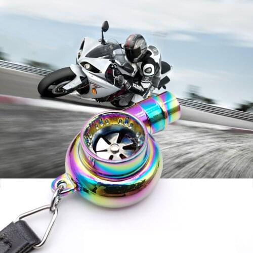 Real Whistle Sound Turbo Keychain Sleeve Bearing Spinning Auto Part Turbine Turbocharger Key Chain Ring