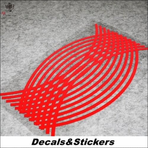 NO.L385 Reflective Bike wheel Caution for 17 inches wheel 3M Modified Stickers Waterproof Decals Bicycle Racing Motorcycle
