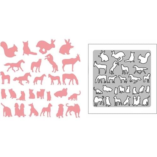 New Squirrel Horse Dog Panel 2021 Metal Cutting Dies for DIY Scrapbooking and Card Making Embossing Craft Decorative No Stamps