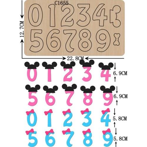 New 0-9 Wooden die Scrapbooking C-1655 Cutting Dies