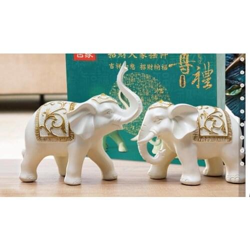 Elephant display wealth creative household wine cabinet decoration opening wedding gift Sculpture Lucky Animal Statue art Crafts