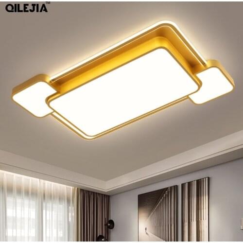 Modern LED Chandelier Lighting For Living Bedroom Study Room White Black golden Indoor Lamps Fixtures Dimmable AC90-260V