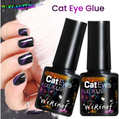 WiRinef 8ml Fantasy 3D Magnetism Cat Eye Top Coat Gel Polish 6 Colors Semic Permanent UV Gel Nail Art Lacquer