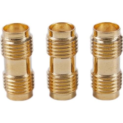 WSFS Hot 3x Gold RF Connector SMA Female to SMA Female For Two Way Radio SMA-F to SMA-F Antenna Adapter