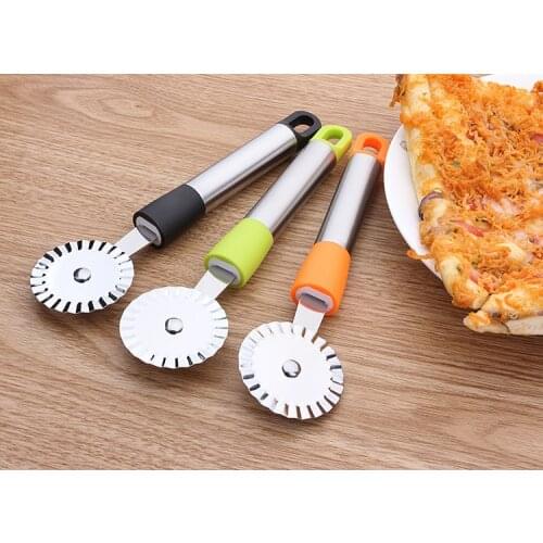 1PC Round Pizza Cutter Stainless Steel Pizza Knife Cutter Pastry Pasta Dough kitchen Baking Tools KX 263