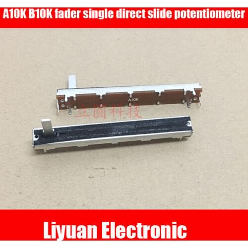 10pcs 75mm Mixing Mixer A10K B10K Fader Single Straight Slide Potentiometer Mono 7.5cm