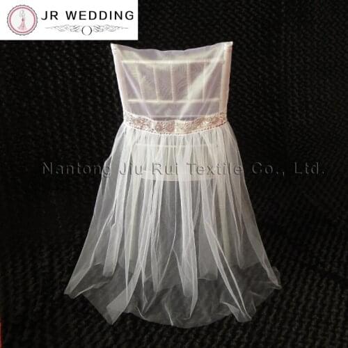 20PCS Free Shipping Fashion White Tutu Chiavari Chair Cover For Outdoor Wedding Decoration