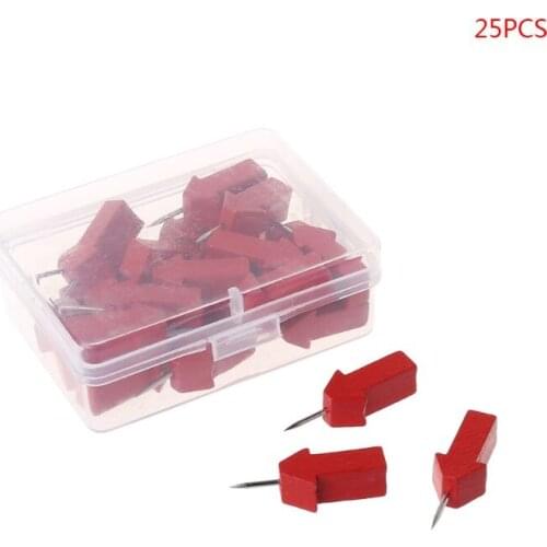25/50pcs Arrow Map Markers Wooden Pushpins Photo Studs Cork Board Pins Thumbtack