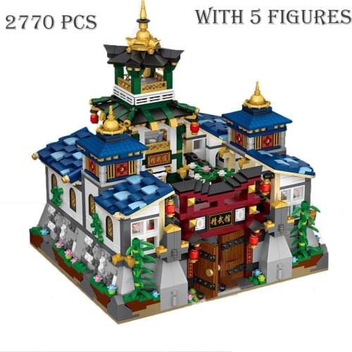 2770pcs Foldable Jingwu Hall Model Mini Building Blocks City Street View With Figures Kit Bricks Set Toys for Kid Christmas Gift
