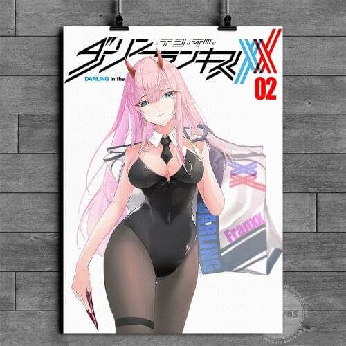 Anime sexy Zero Two Poster Pictures Home Manga Decoration Paintings Canvas HD Prints Wall Art Modular Living Room