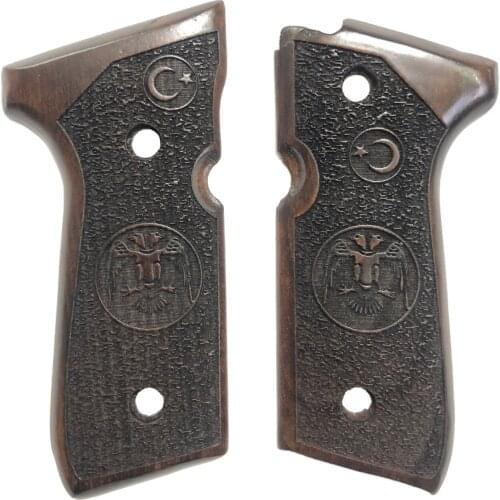Beretta F92, 92 A1, 92G, 92FS, 96, 96 A1, M9, M9A1, the moon the stars and Parents Eagle Pattern Laser Cut Wooden Grip Mode 2