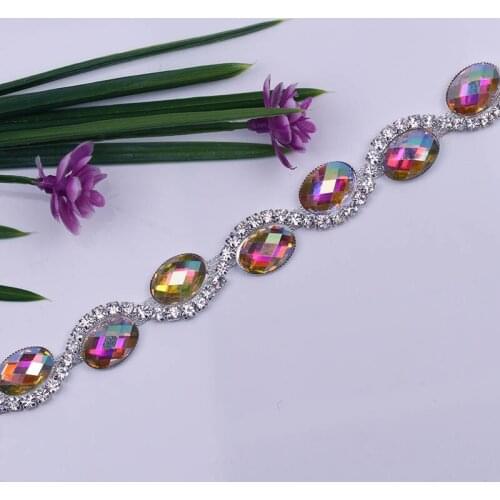 Free Shipping 5yards Rhinestone Chain Bridal Sash Rhinestone Applique, Wedding Applique,Rhinestone Trimming LSRT028