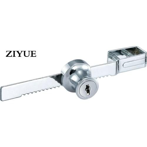Free Shipping SECURITY Glass Cabinet Sliding Door Lock with Key for Showcase Cabinet
