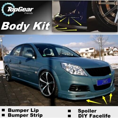 Bumper Lip Deflector Lips For Opel Vectra A / B / C / D Front Spoiler Skirt For TopGear Friends Car View Tune / Body Kit Strip