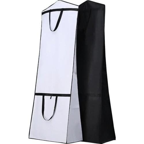 Dual-Use Foldable Thicken Wedding Dress Dust Cover Long Section Clothes Protector Women Gown Robe Storage Bags for Home B014