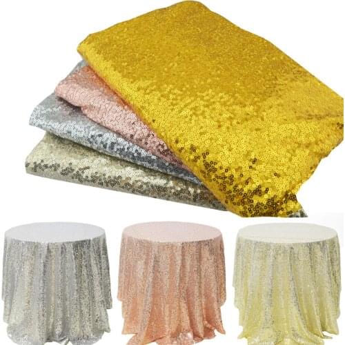 Sequin Round&Rectangular Table Cloth For Wedding Decoration Party Banquet Supplies Glitter Sparkly Tablecloth Home Party Decor