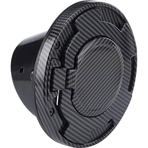 Carbon Fiber Tank Covers For Jeep Wrangler JK 2006-2018 Car Fuel Filler Door Cover Gas Tank Cap Accessories With Lock
