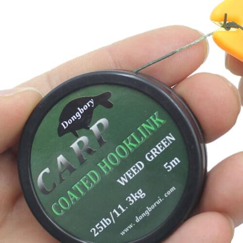 5m Carp Fishing Coating Hooklink 8 Strand Braided Carp Fishing Line For Fishing Carp Rig Fishing Tackle Equipment