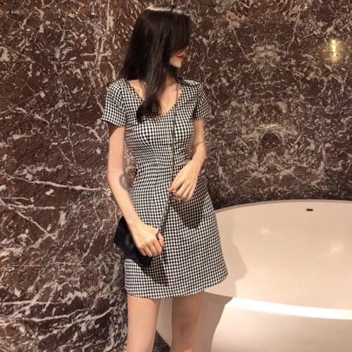 Летние платья в клетку Liva girl China At AliExpress