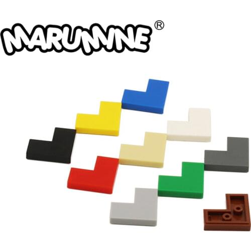 1x2x2 Flat Tile Corner Building Blocks Parts Compatible with 14719 MOC Hobby Assembling Model Kit Small Construction Bricks