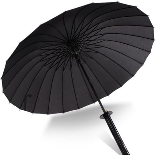 Men Long Handle Japanese Style Automatic Large Rain Umbrellas Windproof 8 16 or 24 Ribs Sword Warrior Creative Umbrella LF102
