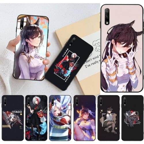 CUTEWANAN Atago Azur Lane anime Black Soft Shell Phone Case Capa for Huawei Honor 30 20 10 9 8 8x 8c v30 Lite view pro