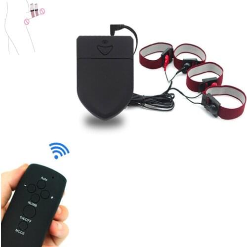 Newest Electric Shock Kit Male Masturbator Cock Peins Ring Electro Shock Penis Physiotherapy Rings Delay Time Sex Toys For Men