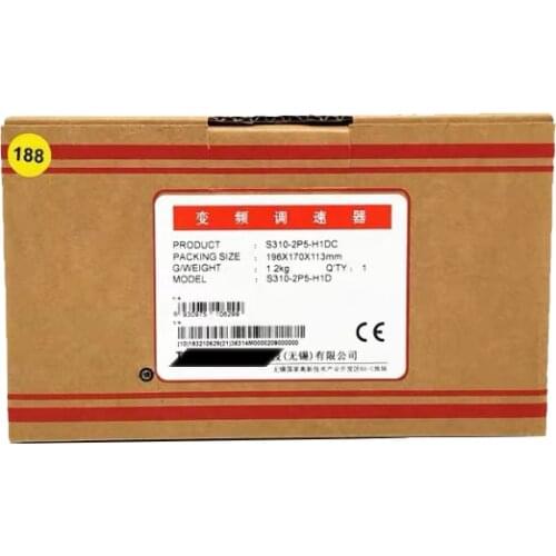 New Inverter VFD Frequency AC Drive S310-2P5-H1DC 1 Phase 220V 3.1A 0.4KW 0.5HP