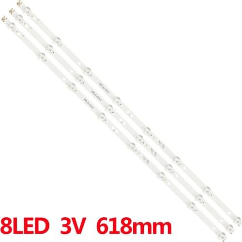 New Kit 3 PCS 8LED 618mm LED backlight strip for LE32D59 32PFL3045 K320WD 4708-K320WD-A2213K01 A4213K01 471R1055 471R1P53