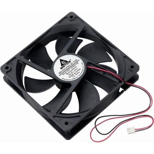 Gdstime 2 Pieces DC 5V Cooling Fan 120mm x 25mm 12cm 2-Wire 2000RPM Brushless PC Computer Case Cooler 120mm*120mm*25mm 12025