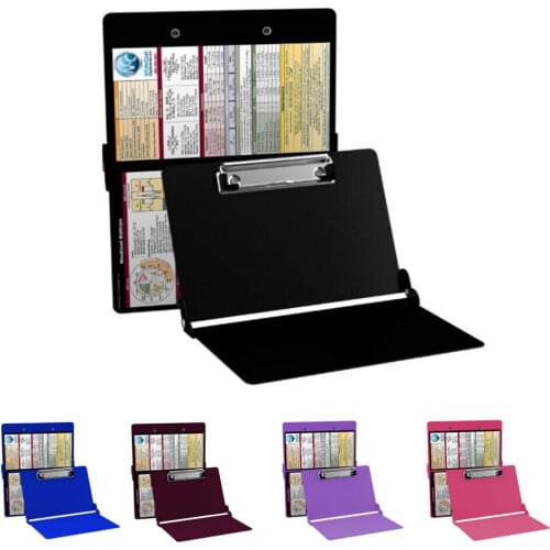 A4 Aluminium Alloy File Organizer Nursing Clipboard With Quick Reference Material Folding Clipboard School Office Accessories